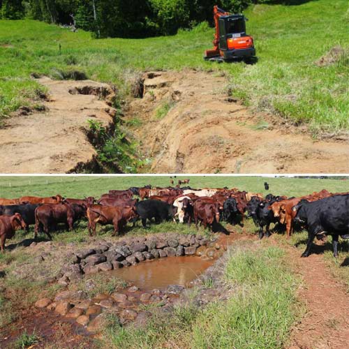 Before and after photos erosion control solution - zuni bowl