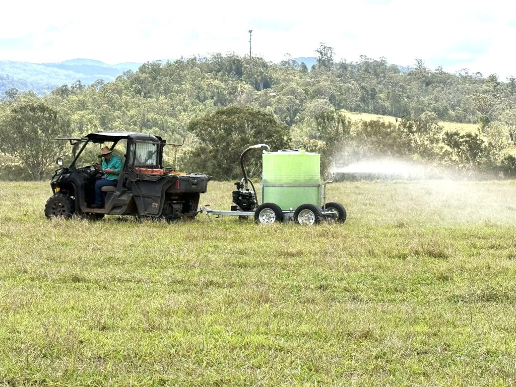 Liquid compost sprayer trials